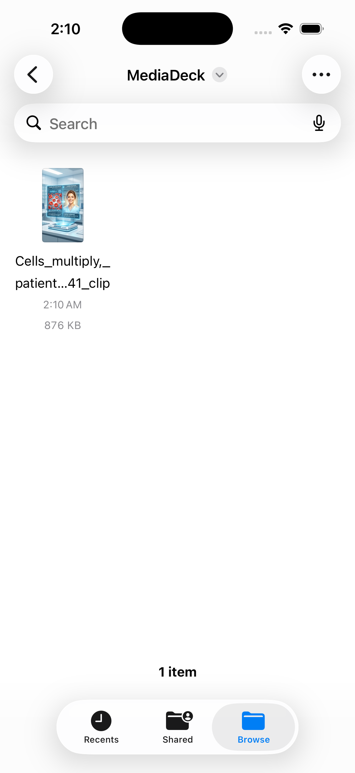 Saving the processed media to Files